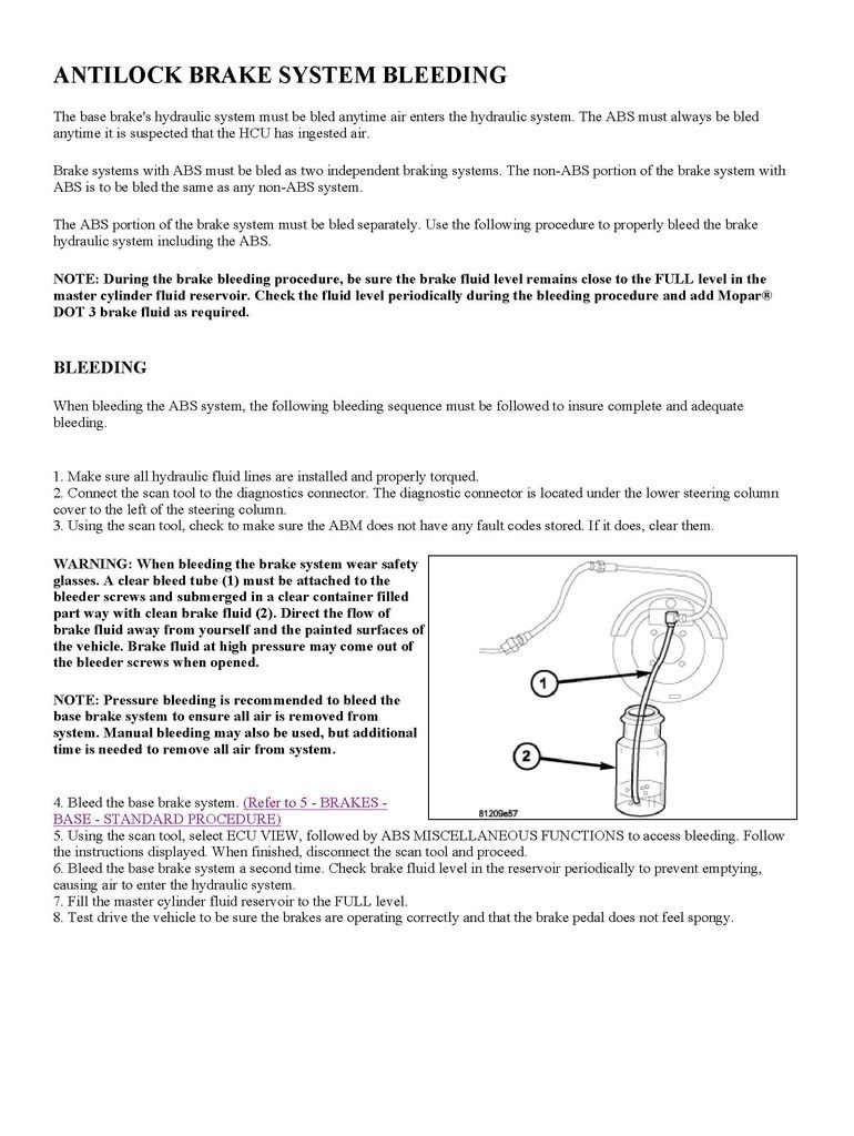 Bleeding Brakes Dodge Avenger Forum